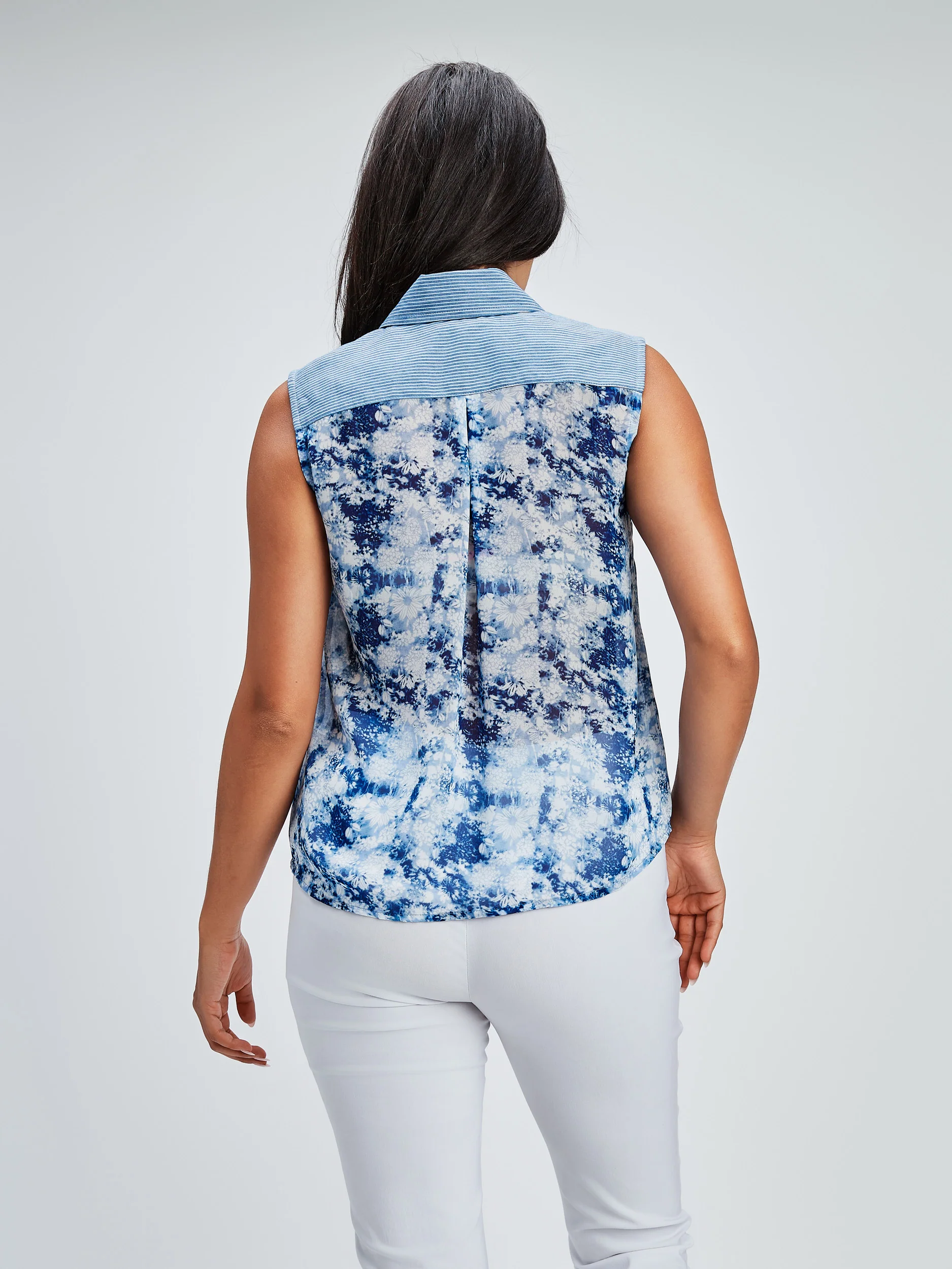 Blouse sans manches avec boutons - Image 4