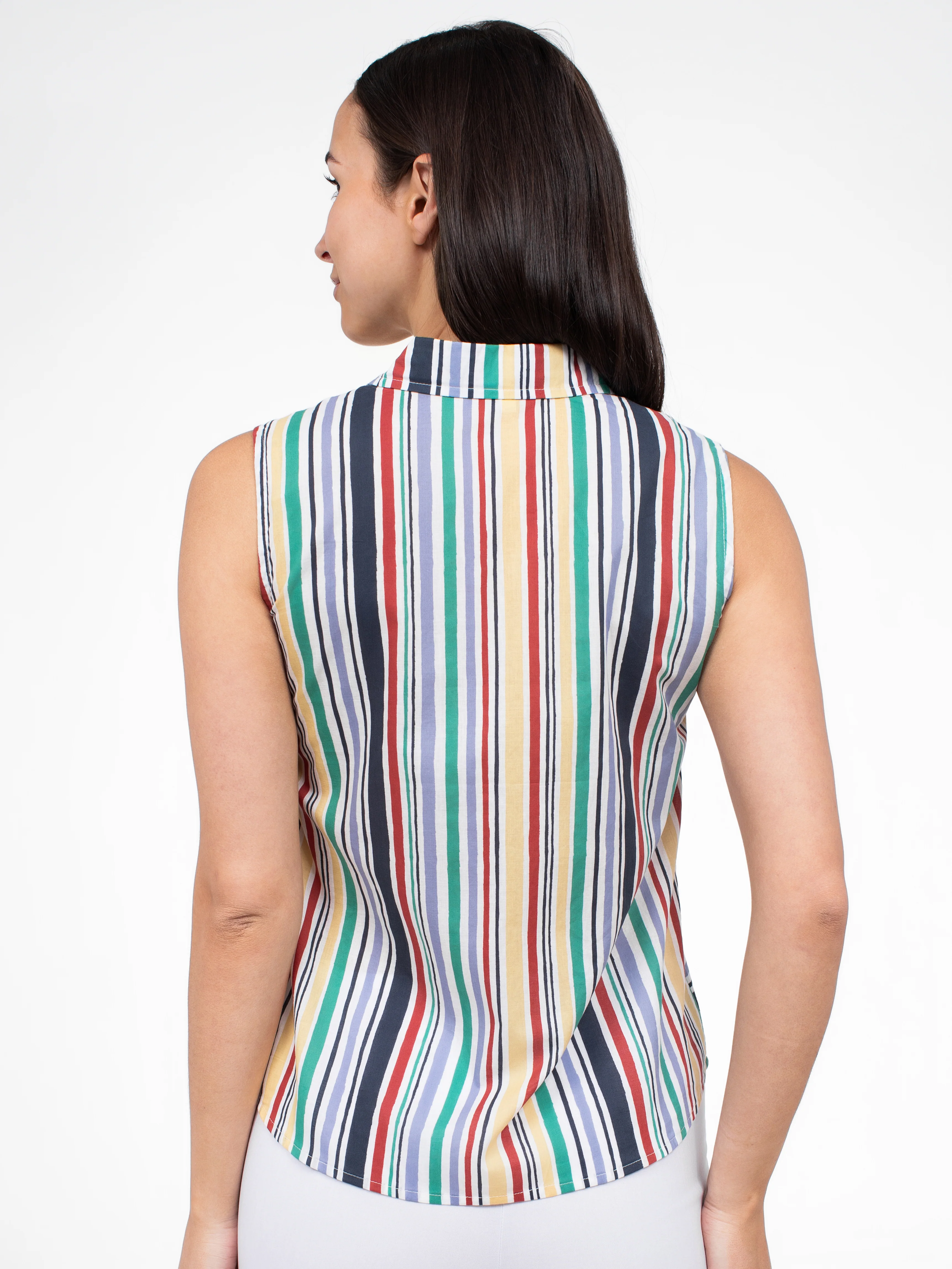 Blouse sans manches avec boutons - Image 3