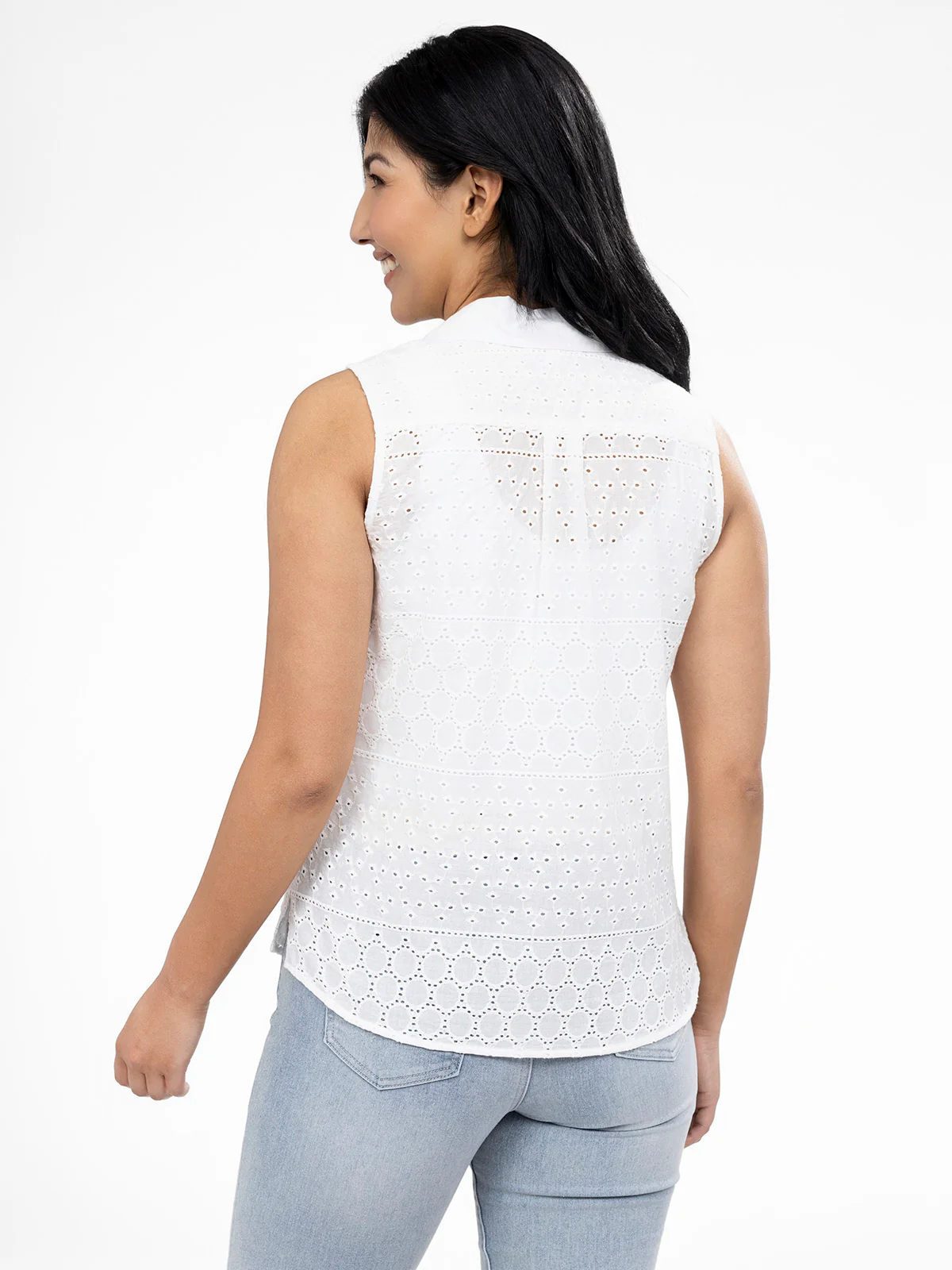Blouse sans manches avec boutons - Image 5