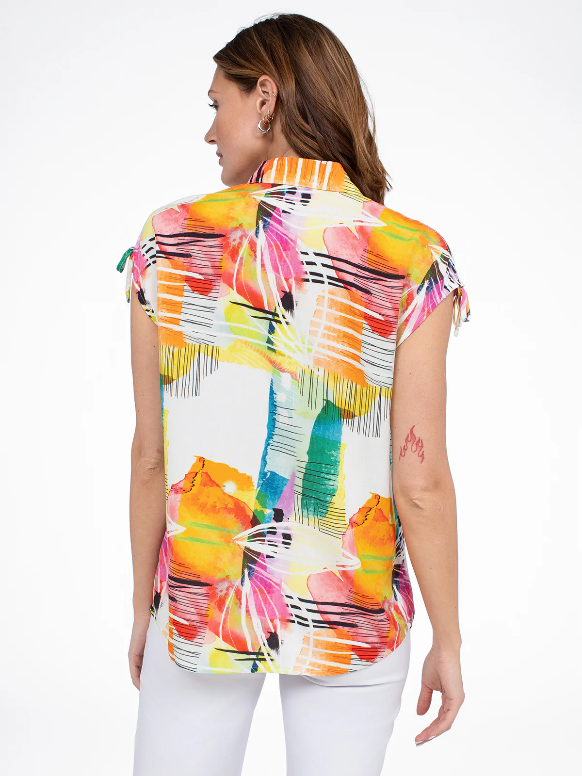 Blouse sans manches avec boutons - Image 3