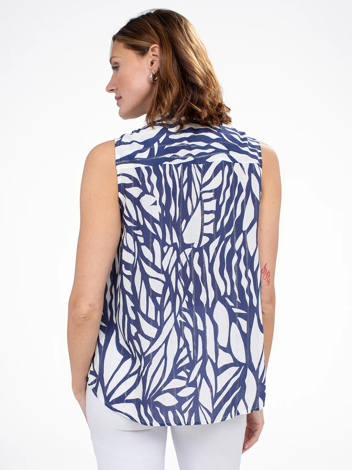 Blouse sans manches avec boutons - Image 3