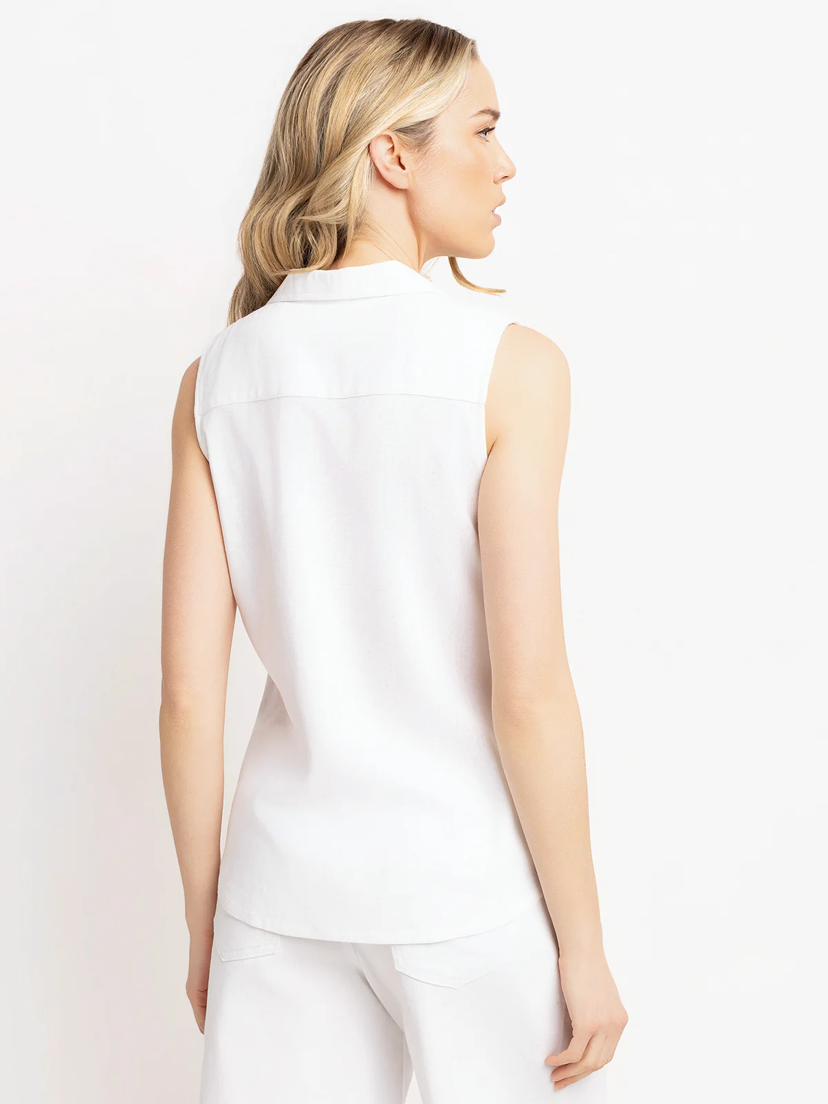 Blouse sans manches avec boutons - Image 3
