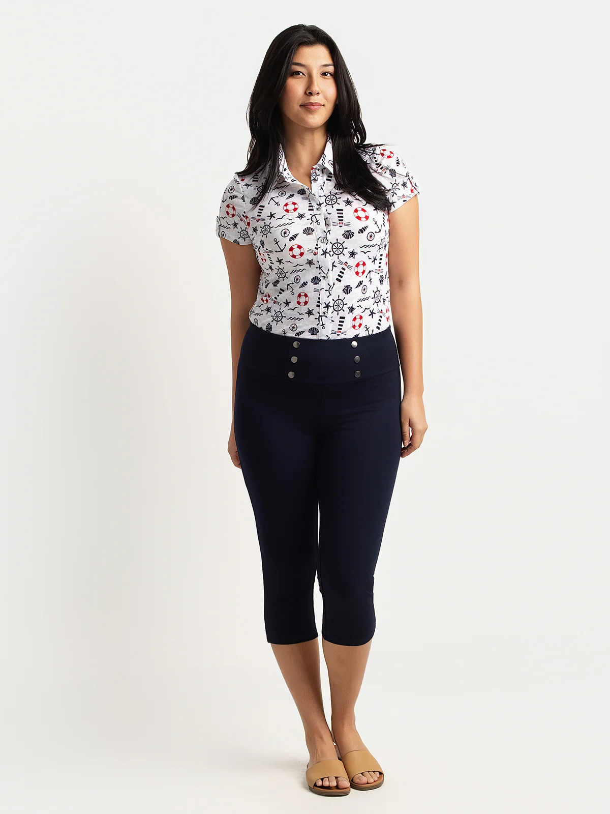 Capri à taille haute à enfiler - Image 4