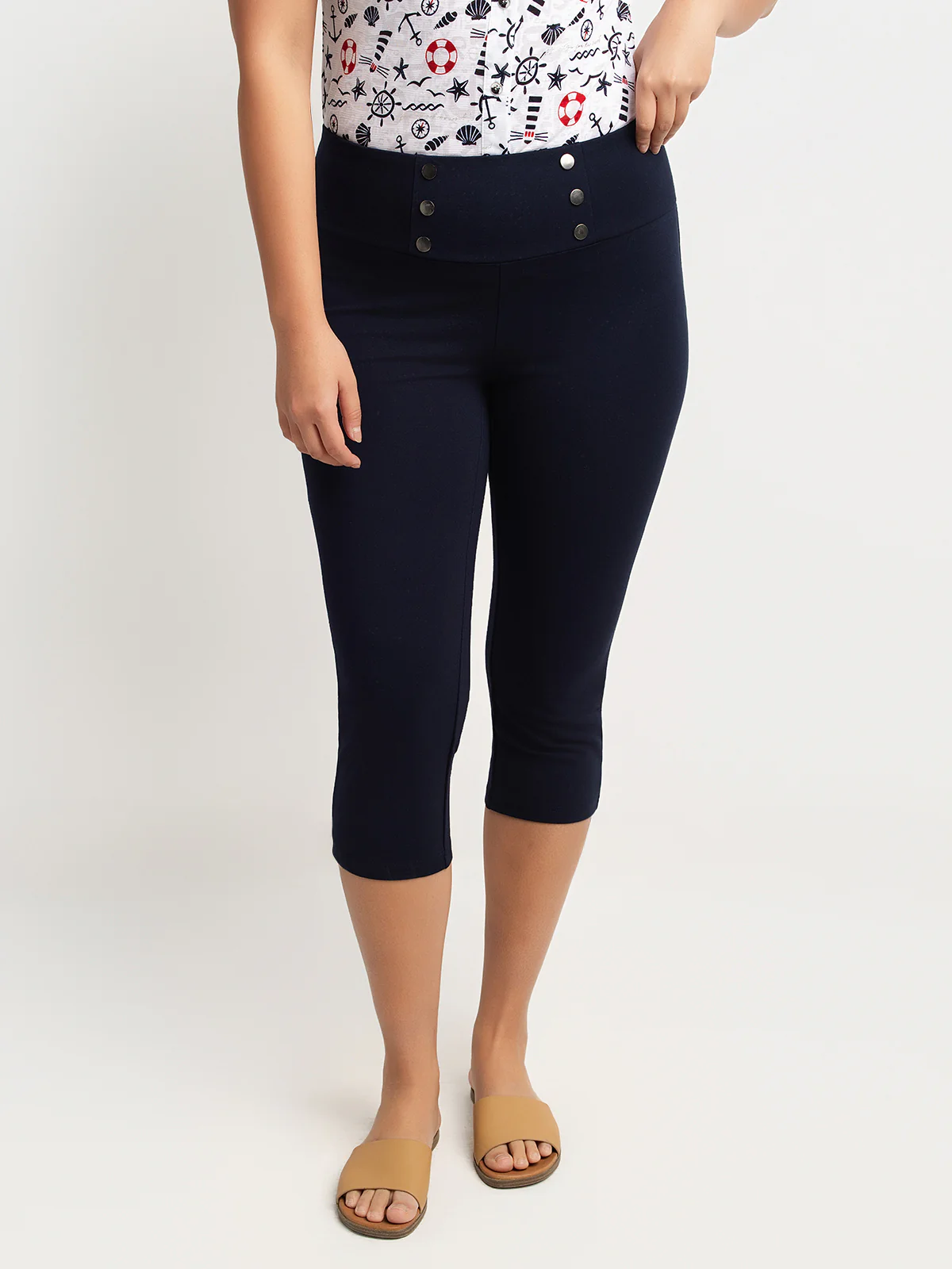 Capri à taille haute à enfiler - Image 5