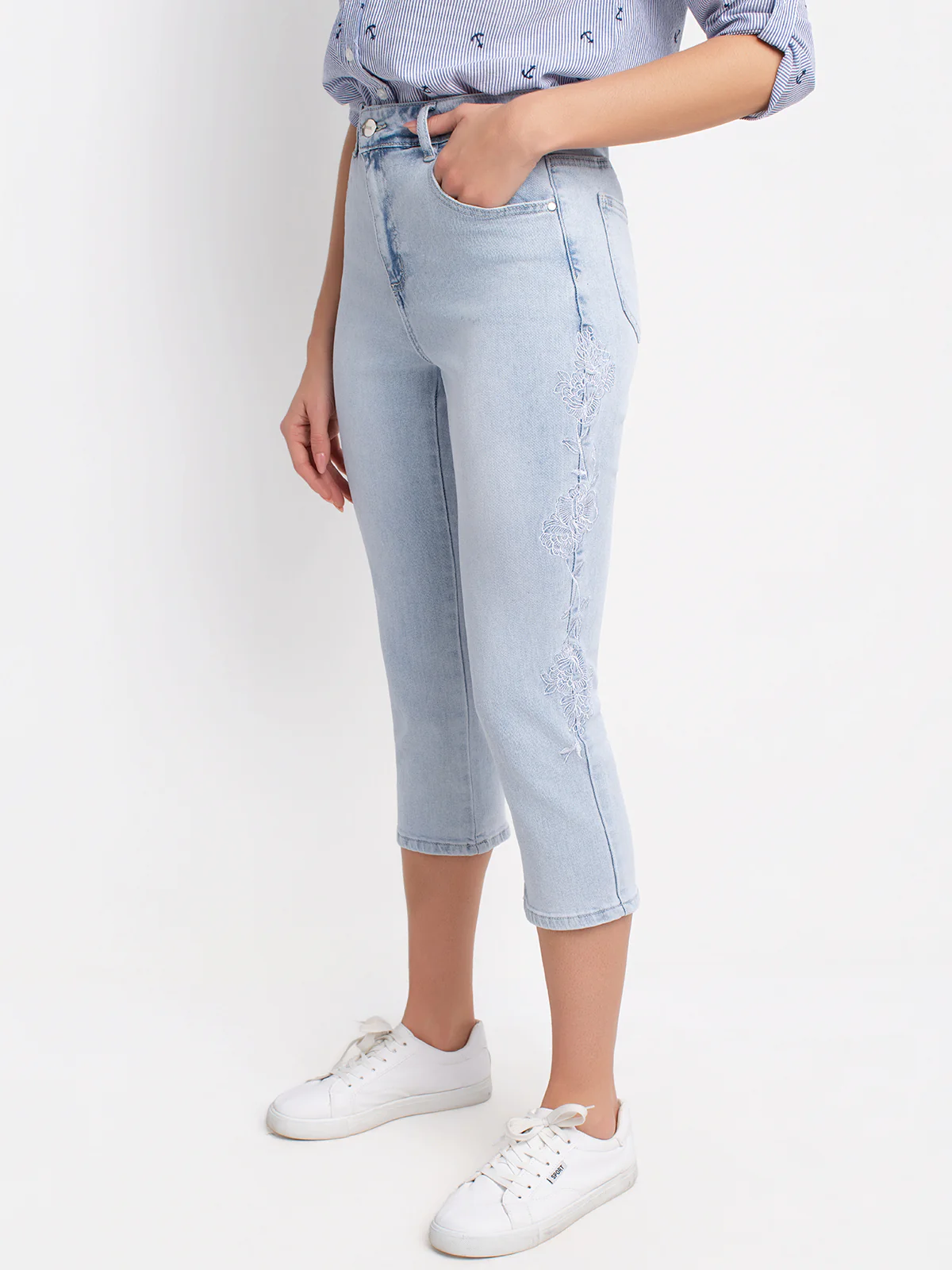 Capri étroit en denim - Image 2
