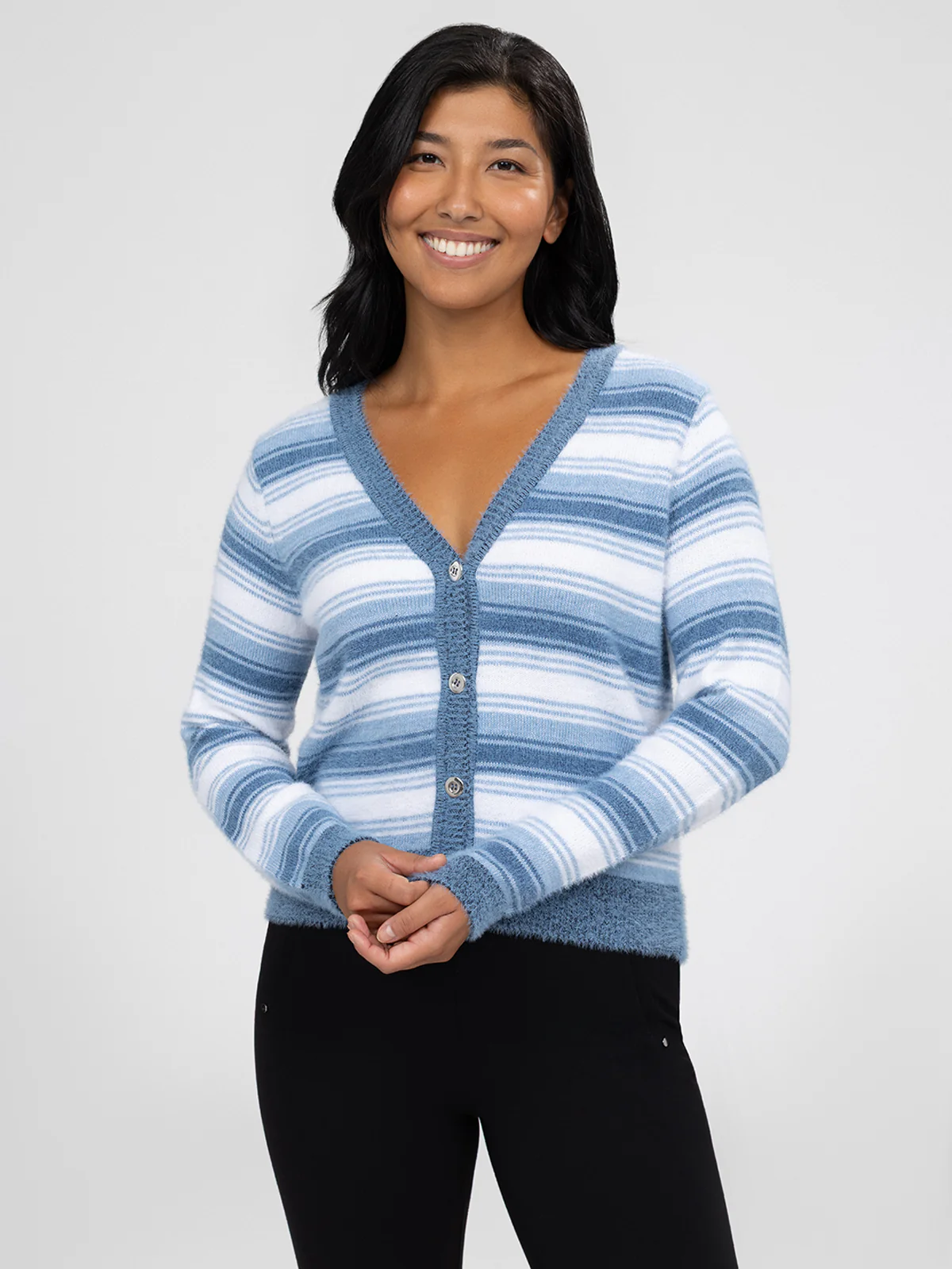 Cardigan en tricot ample à manches longues