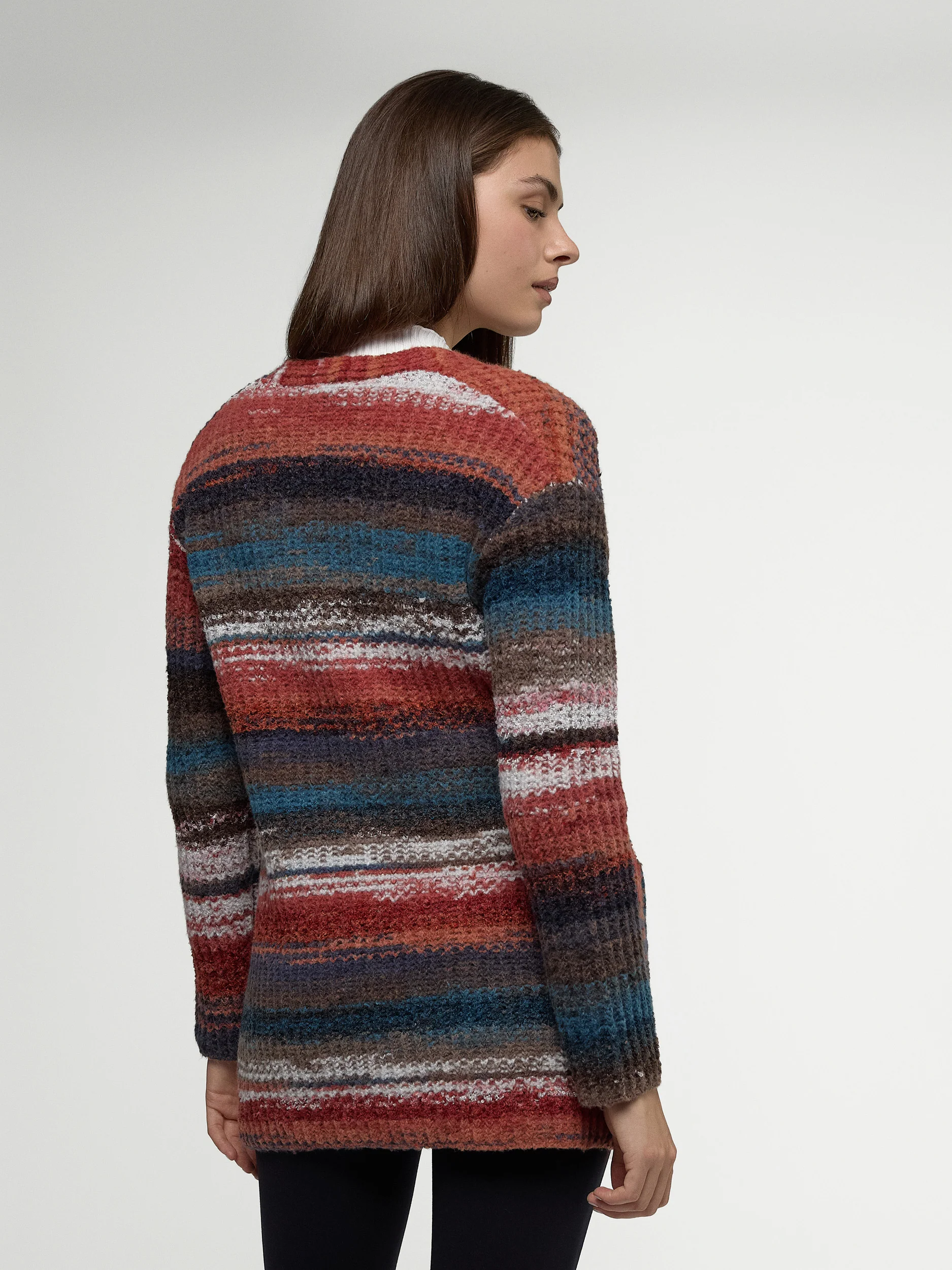 Cardigan en tricot ouvert à manches longues - Image 3