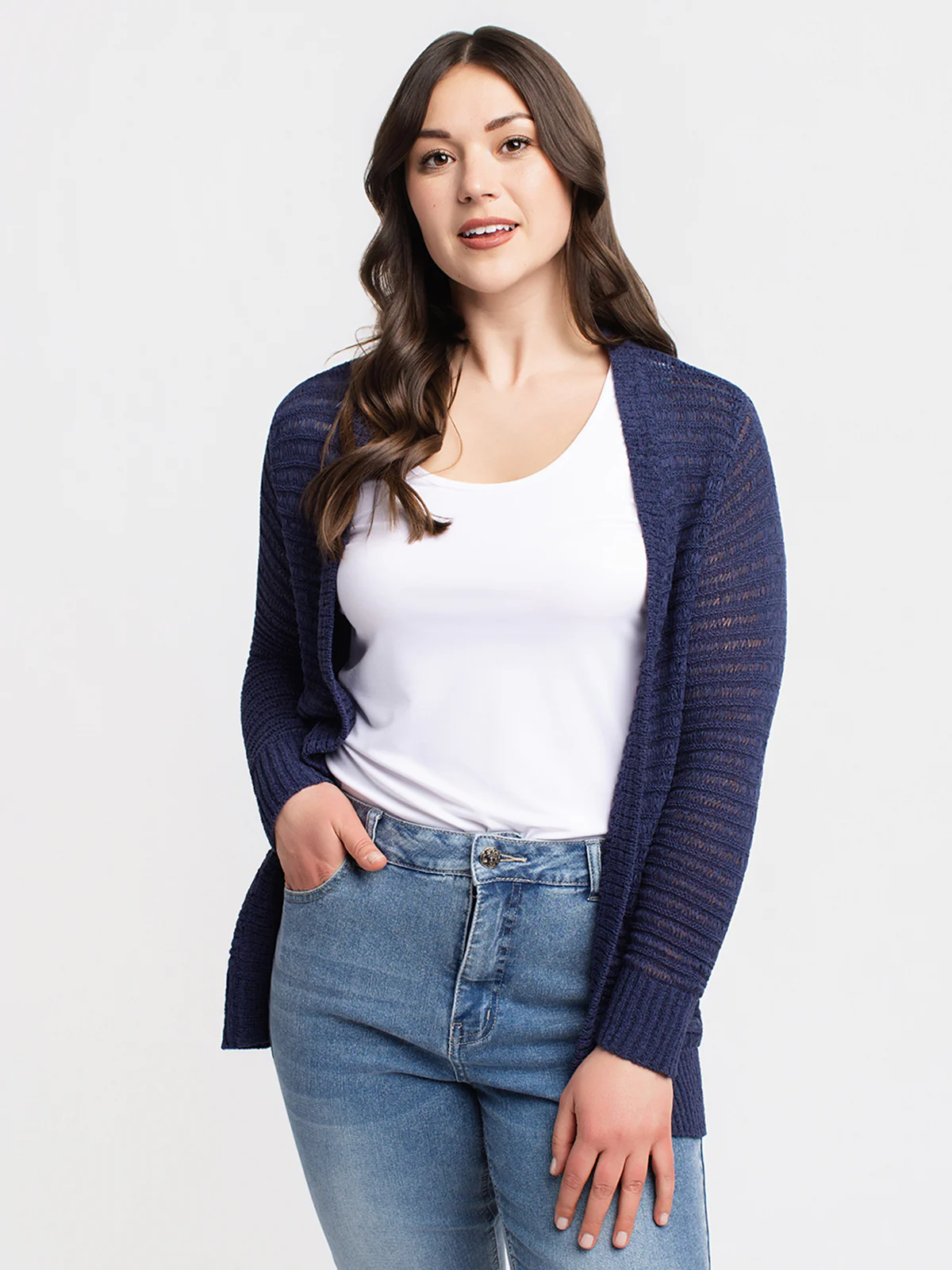 Cardigan en tricot ouvert à manches longues - Image 6