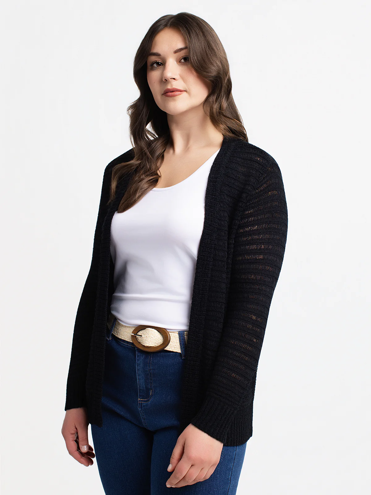 Cardigan en tricot ouvert à manches longues - Image 9