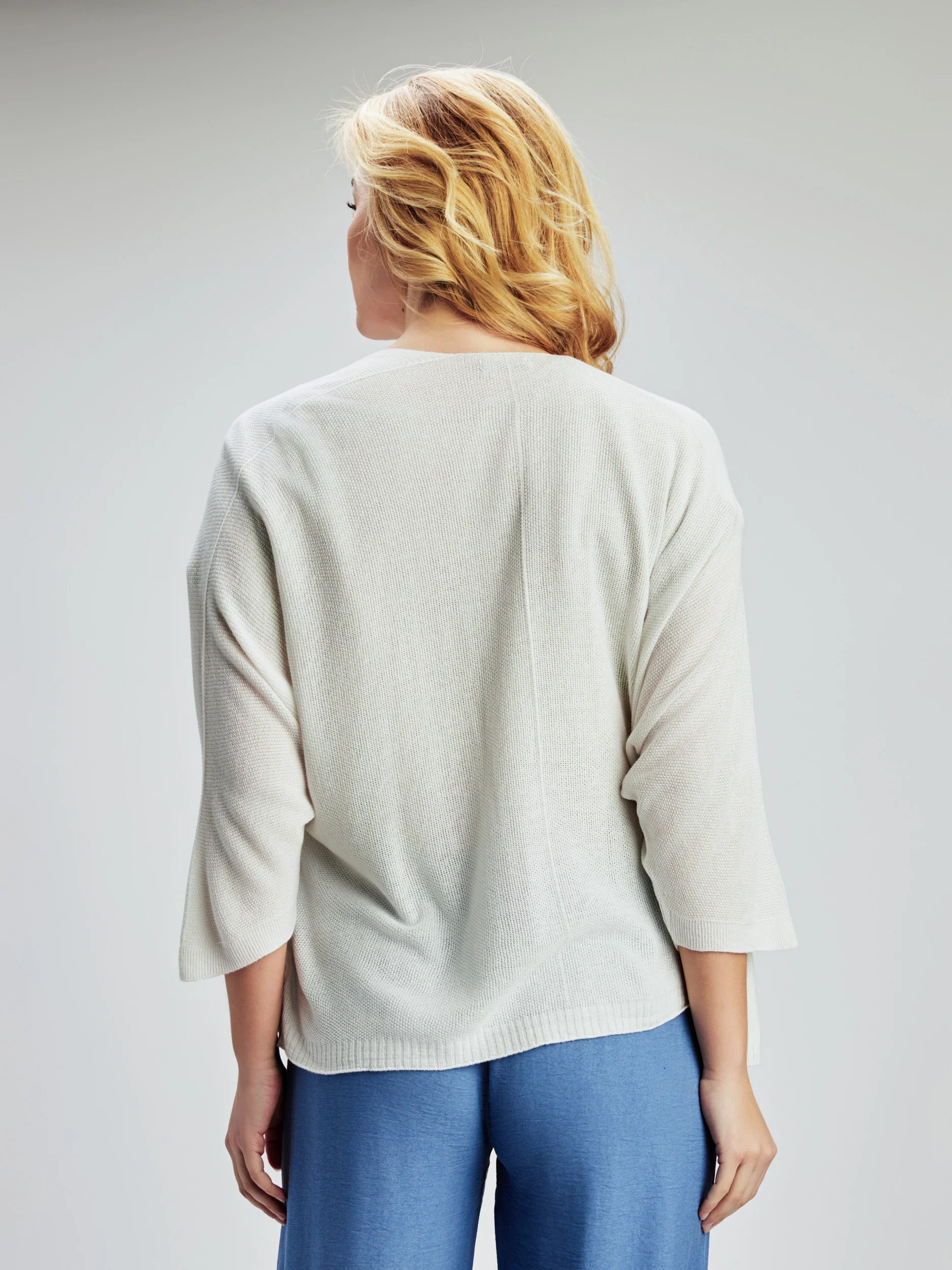 Cardigan ouvert à manches 3/4 - Image 3