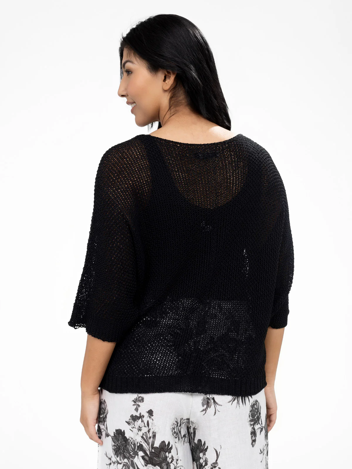 Chandail en tricot ample à manches 3/4 - Image 3