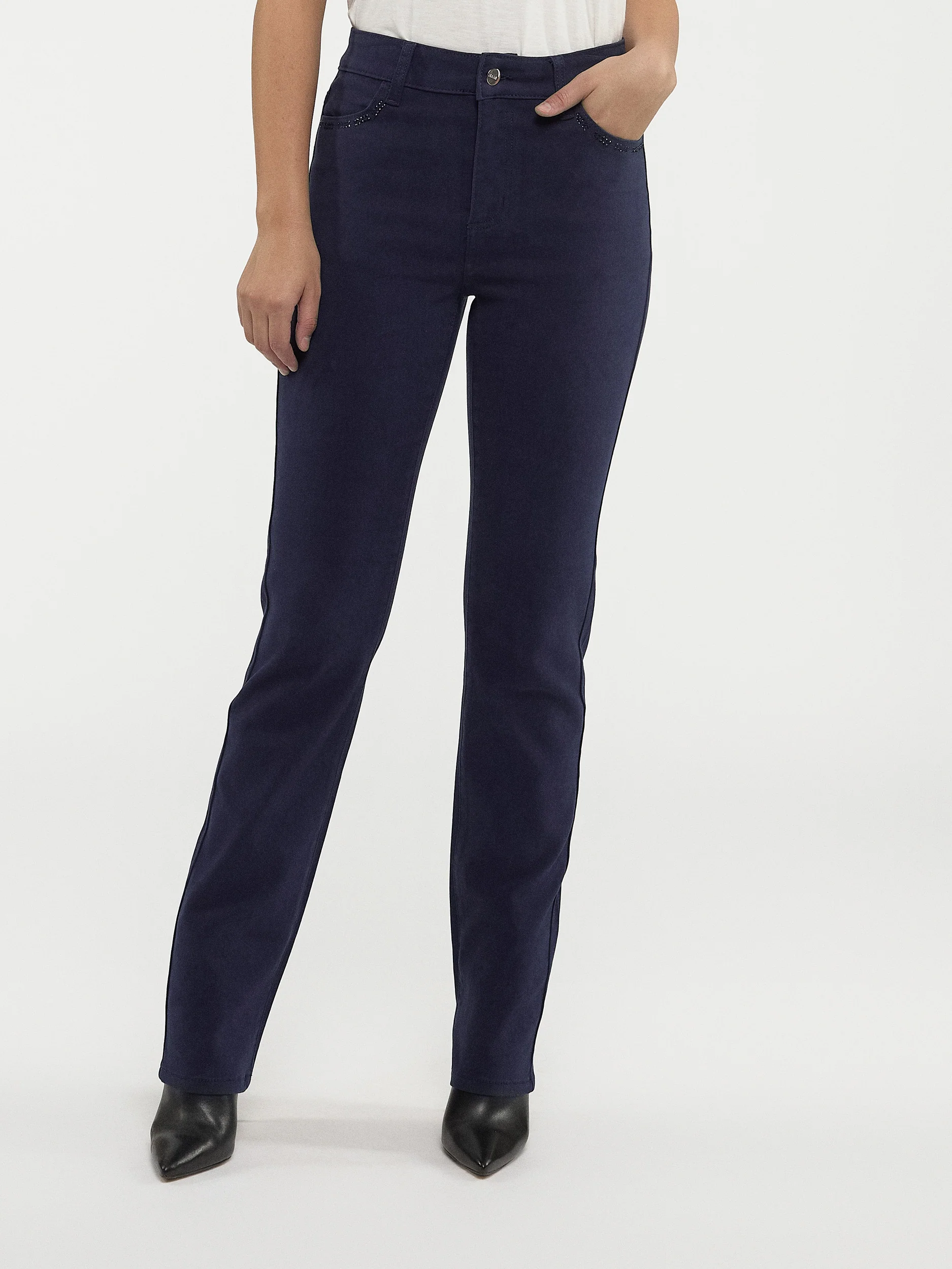 Jean droit à taille haute - Image 17