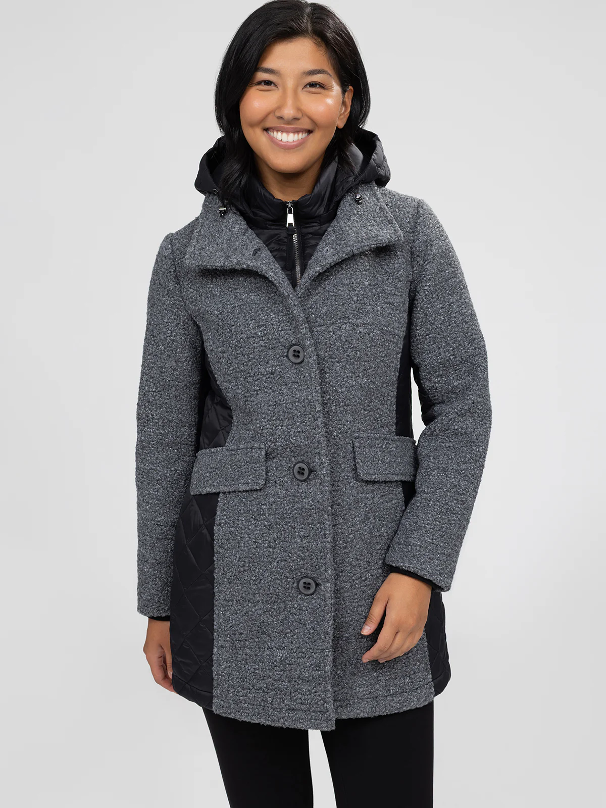 Manteau coquille mi-cuisse