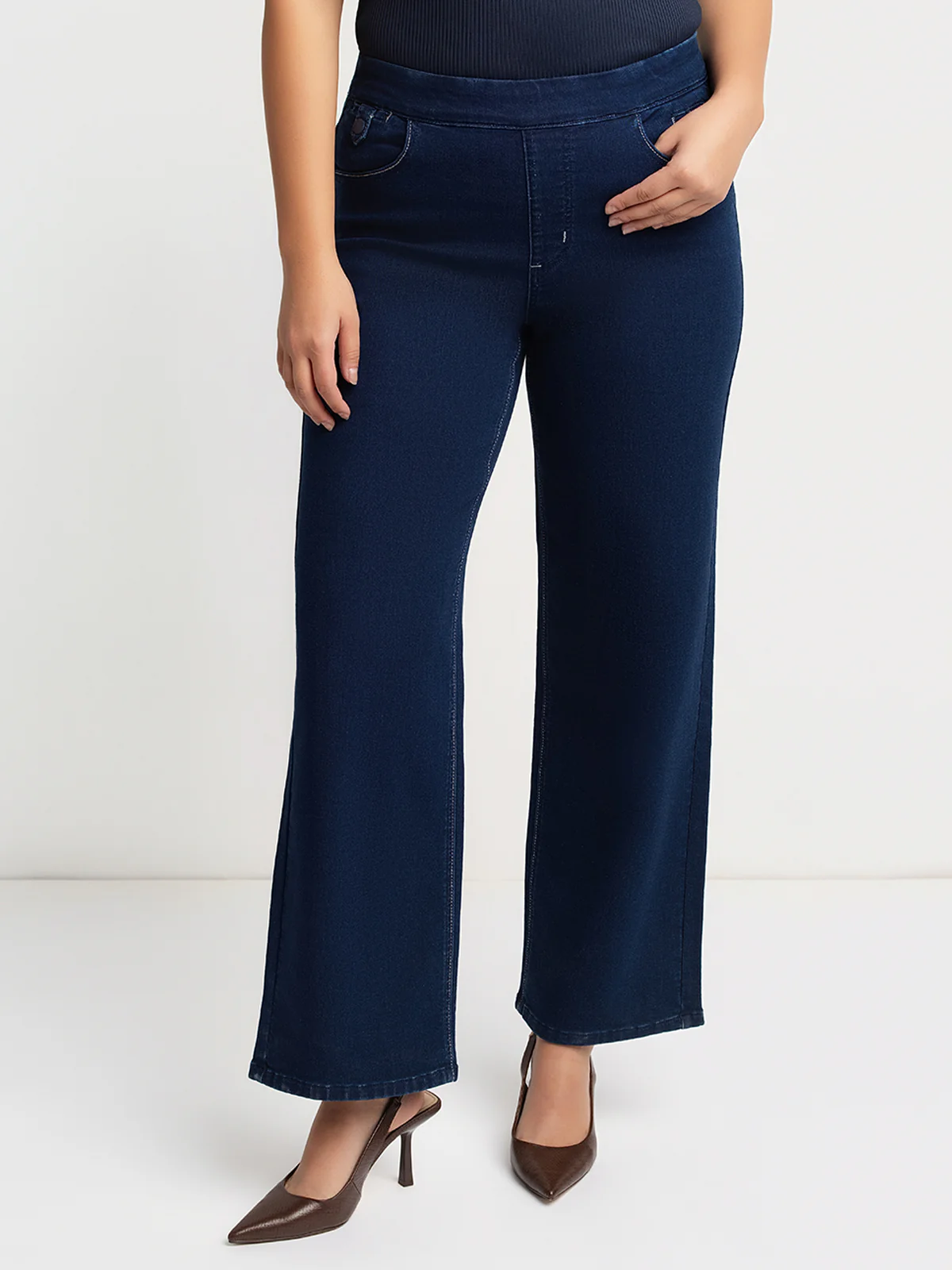 Pantalon denim à jambe large - Image 3