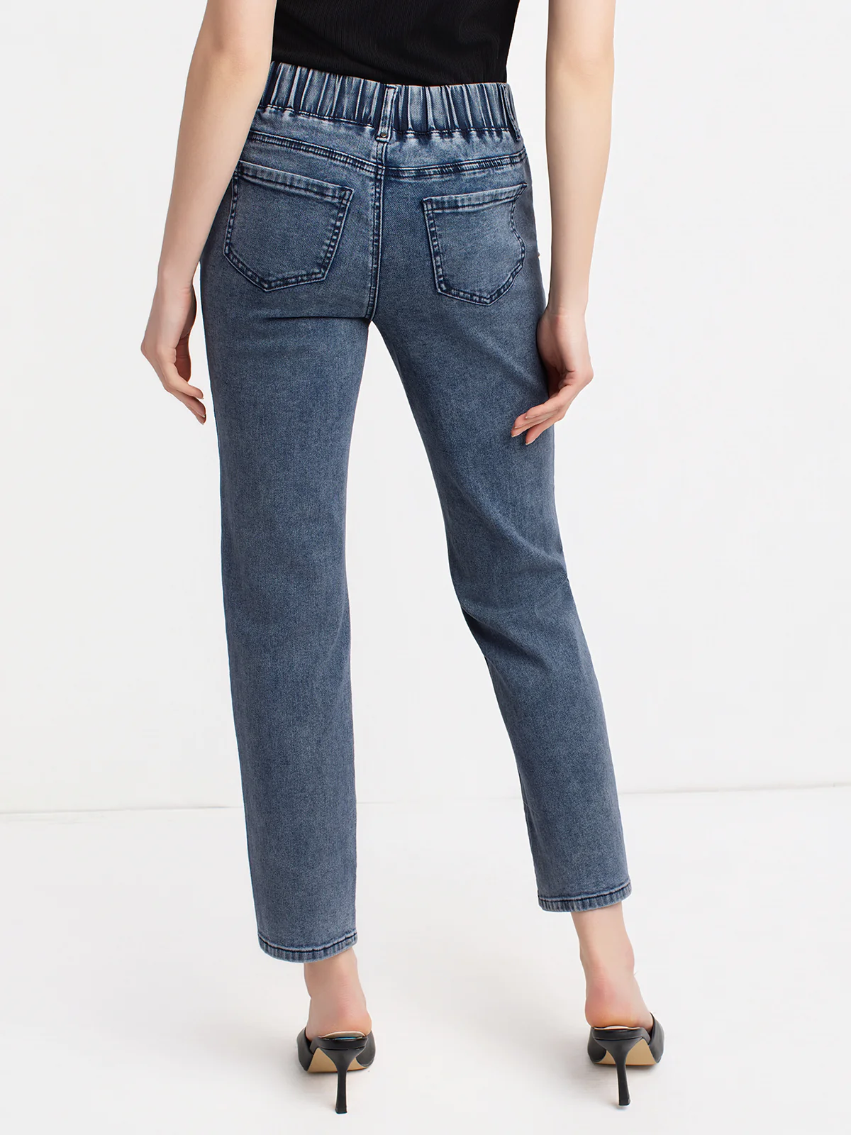 Pantalon en denim 7/8 à enfiler - Image 3