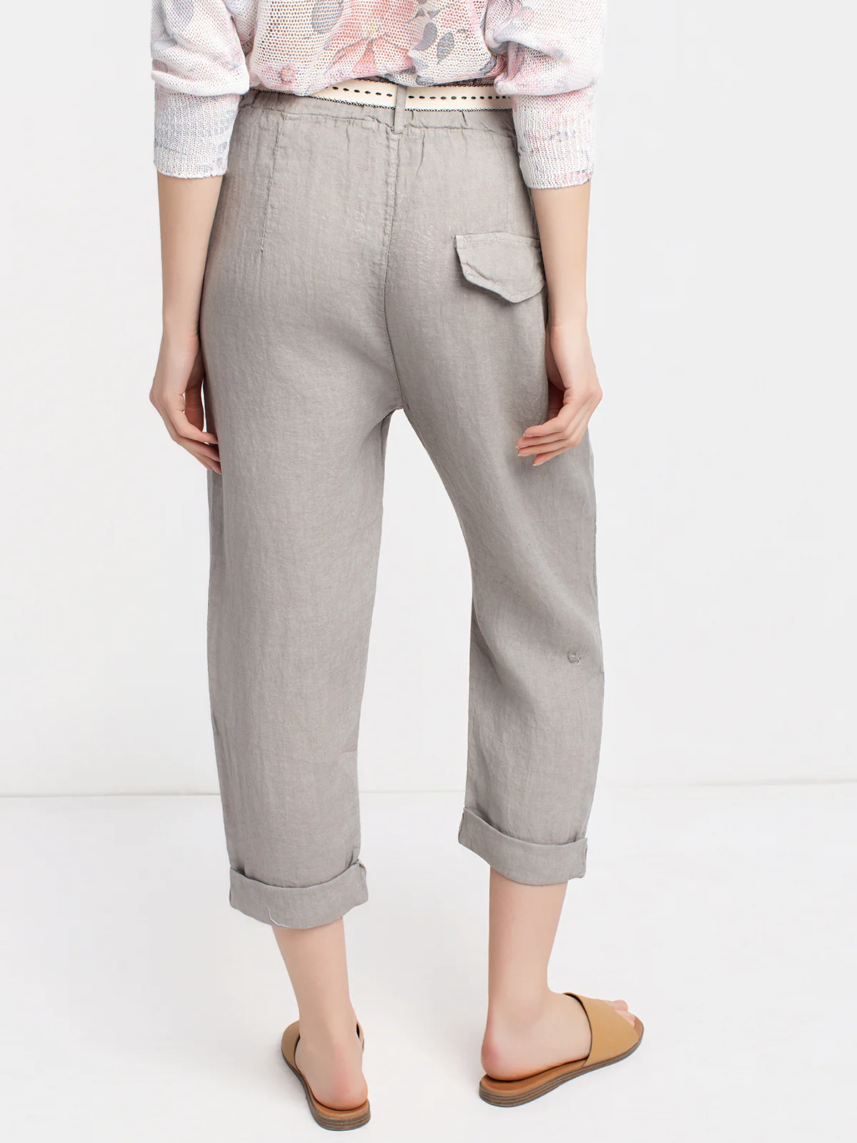 Pantalon en lin avec ceinture nouée - Image 6