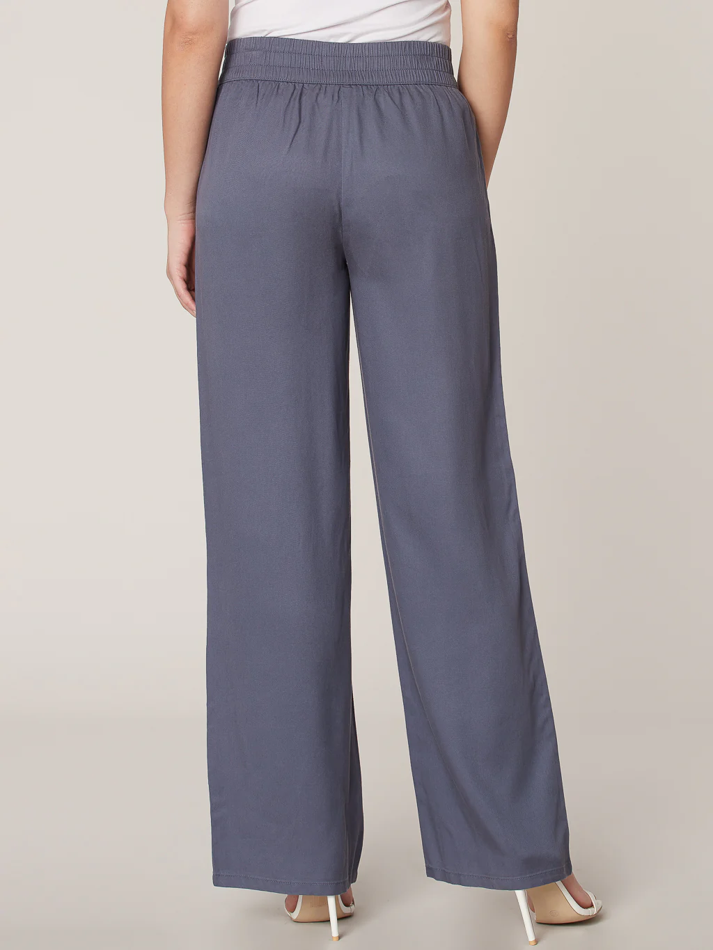 Pantalon évasé avec taille élastique - Image 4