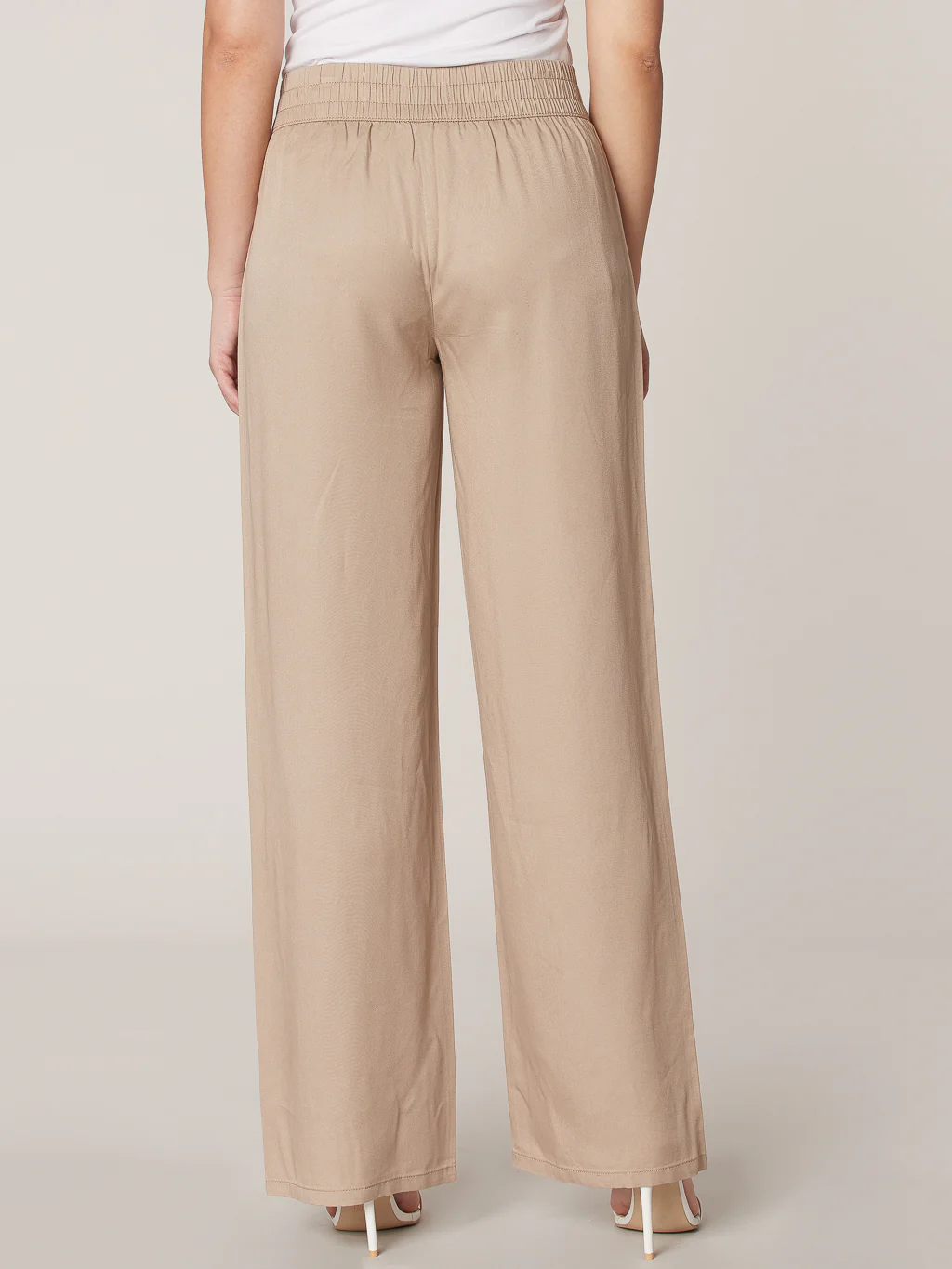 Pantalon évasé avec taille élastique - Image 8