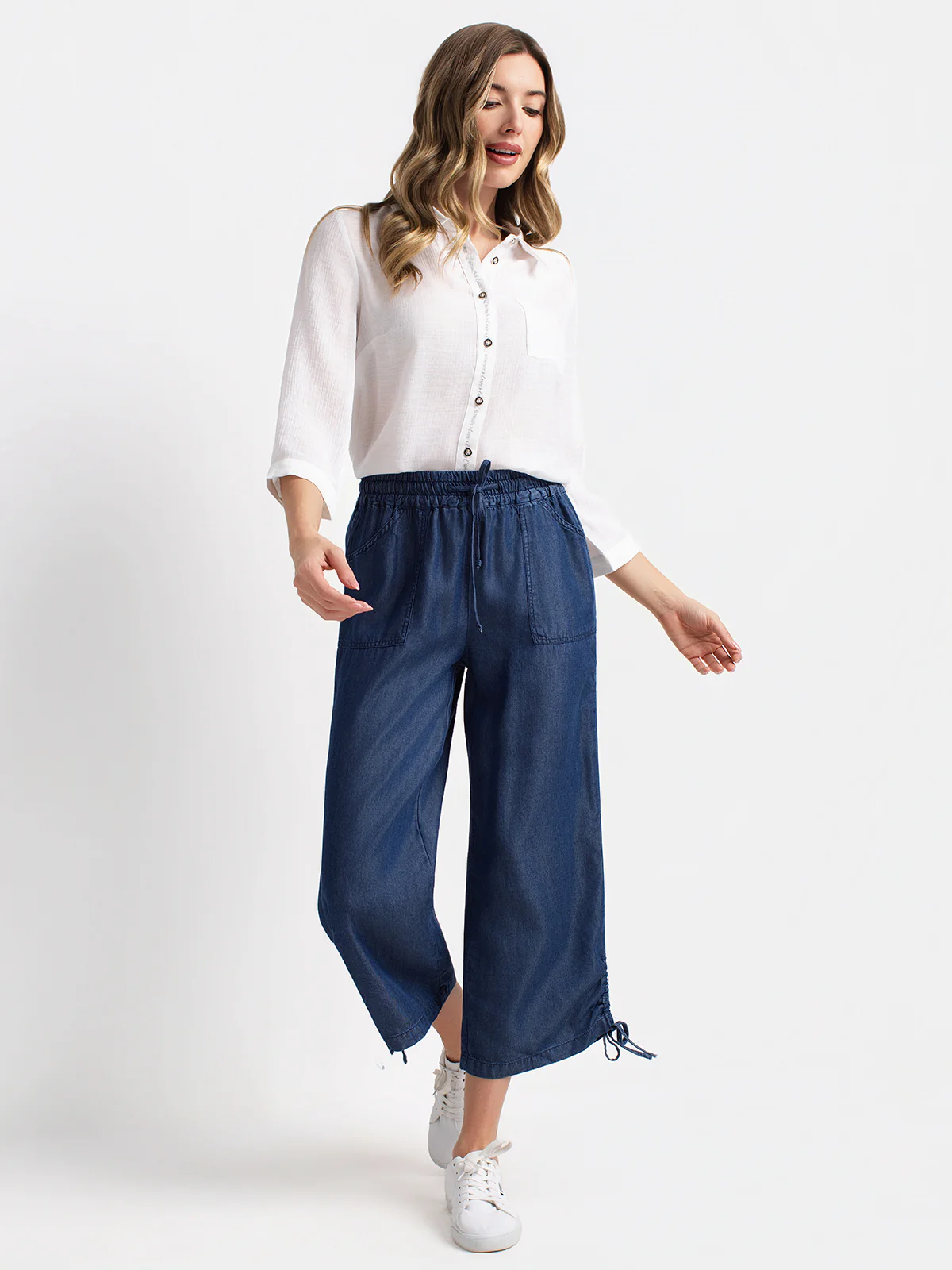 Pantalon gaucho large à enfiler - Image 8