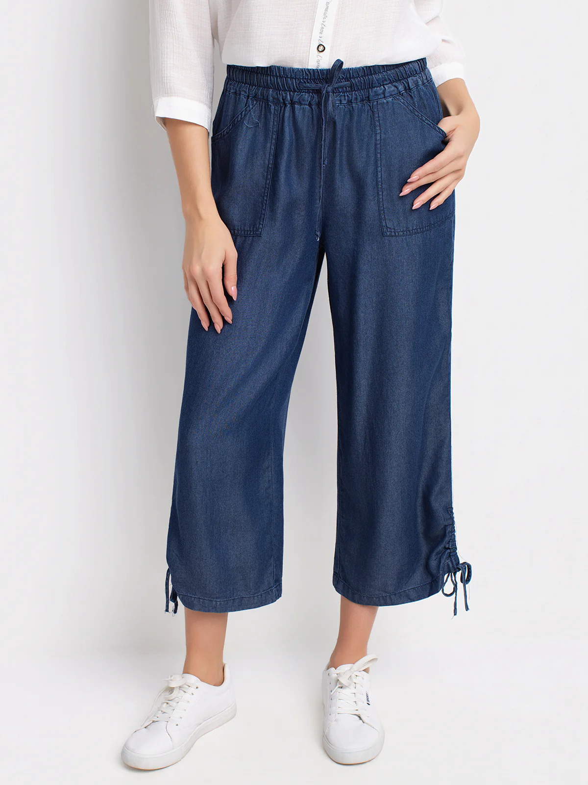 Pantalon gaucho large à enfiler - Image 9