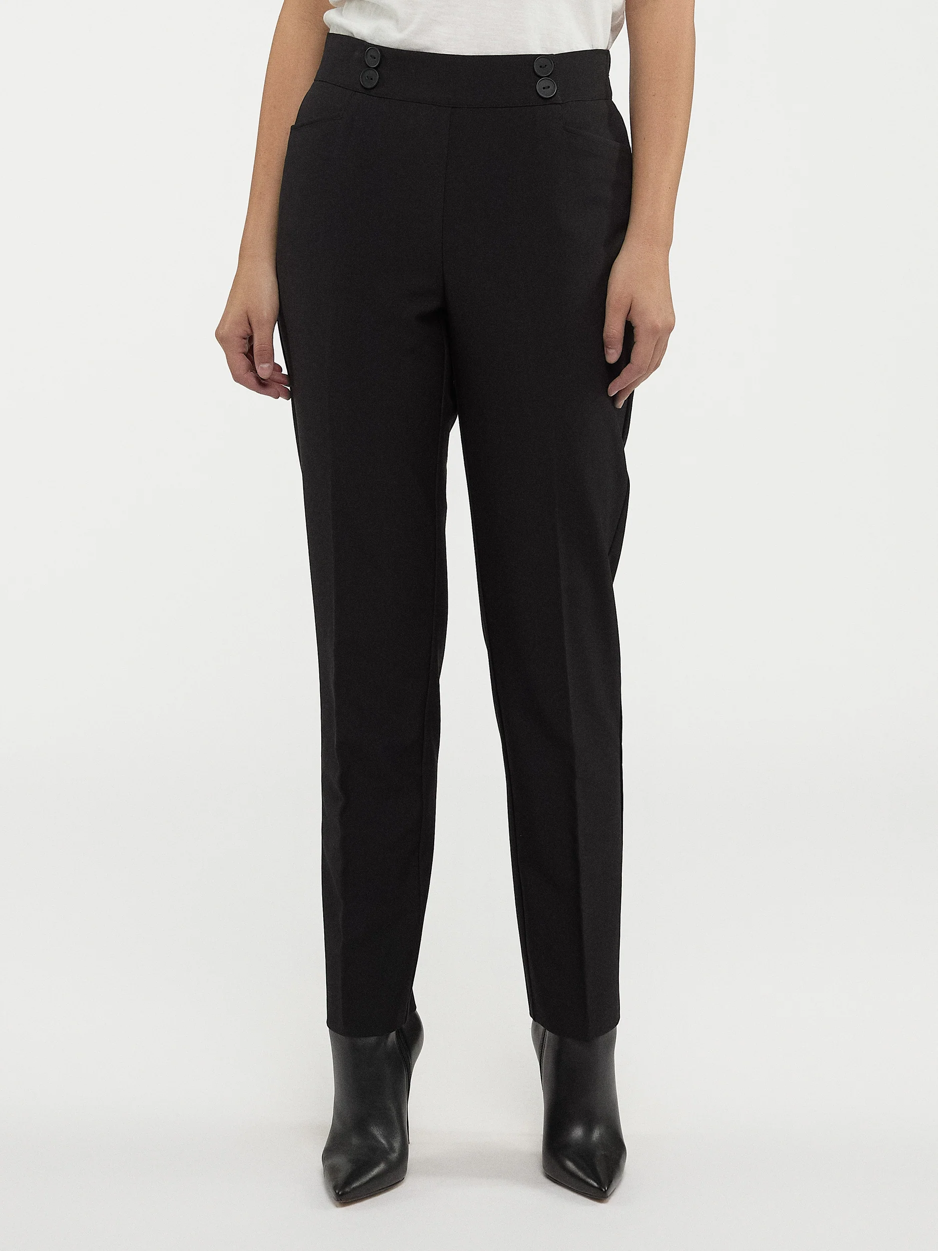 Pantalon habillé droit à enfiler - Petite