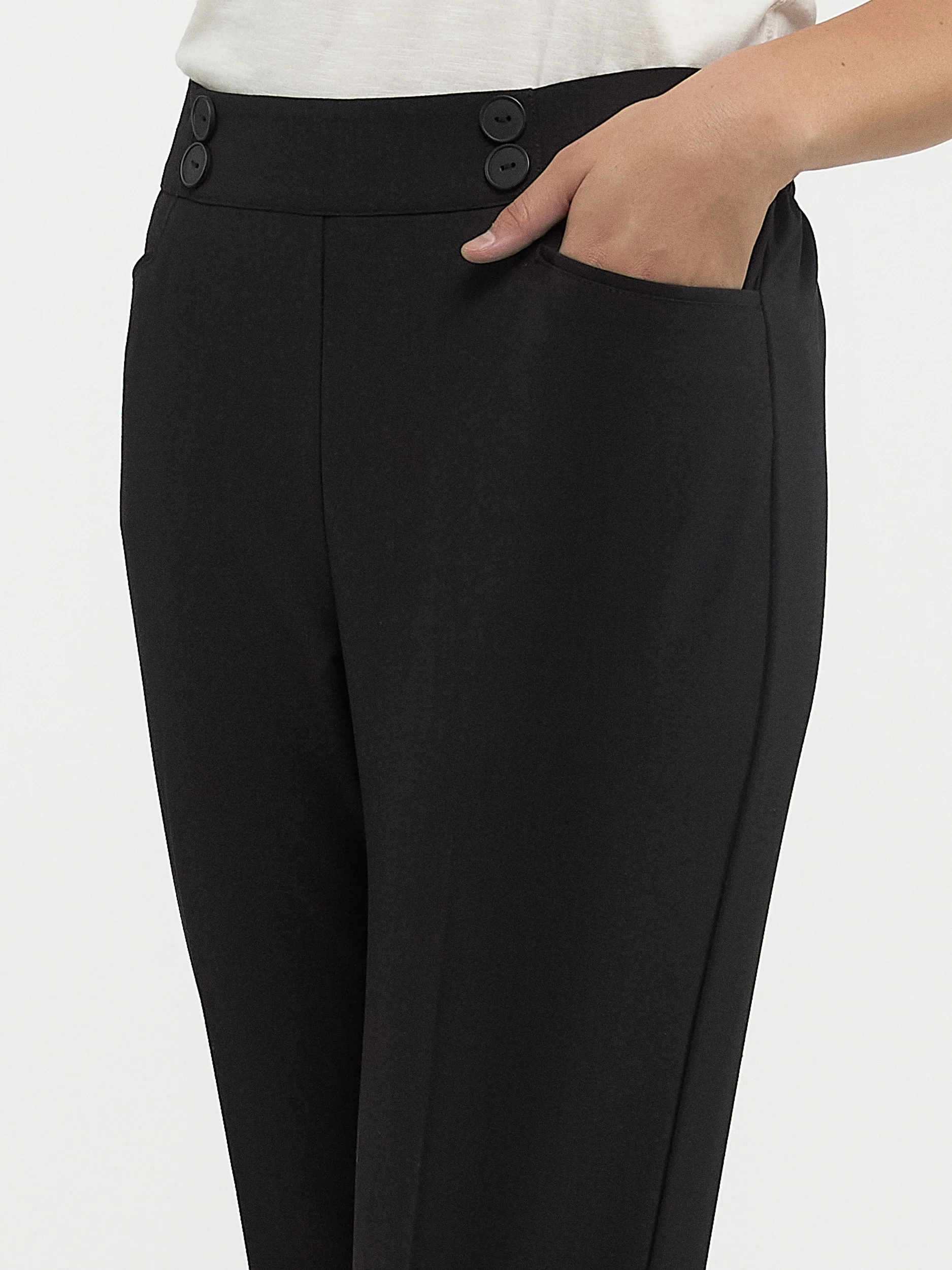 Pantalon habillé droit à enfiler - Petite - Image 2