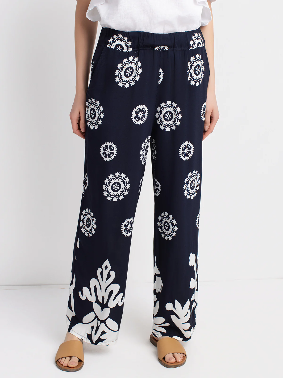 Pantalon large imprimé motif floral - Image 2