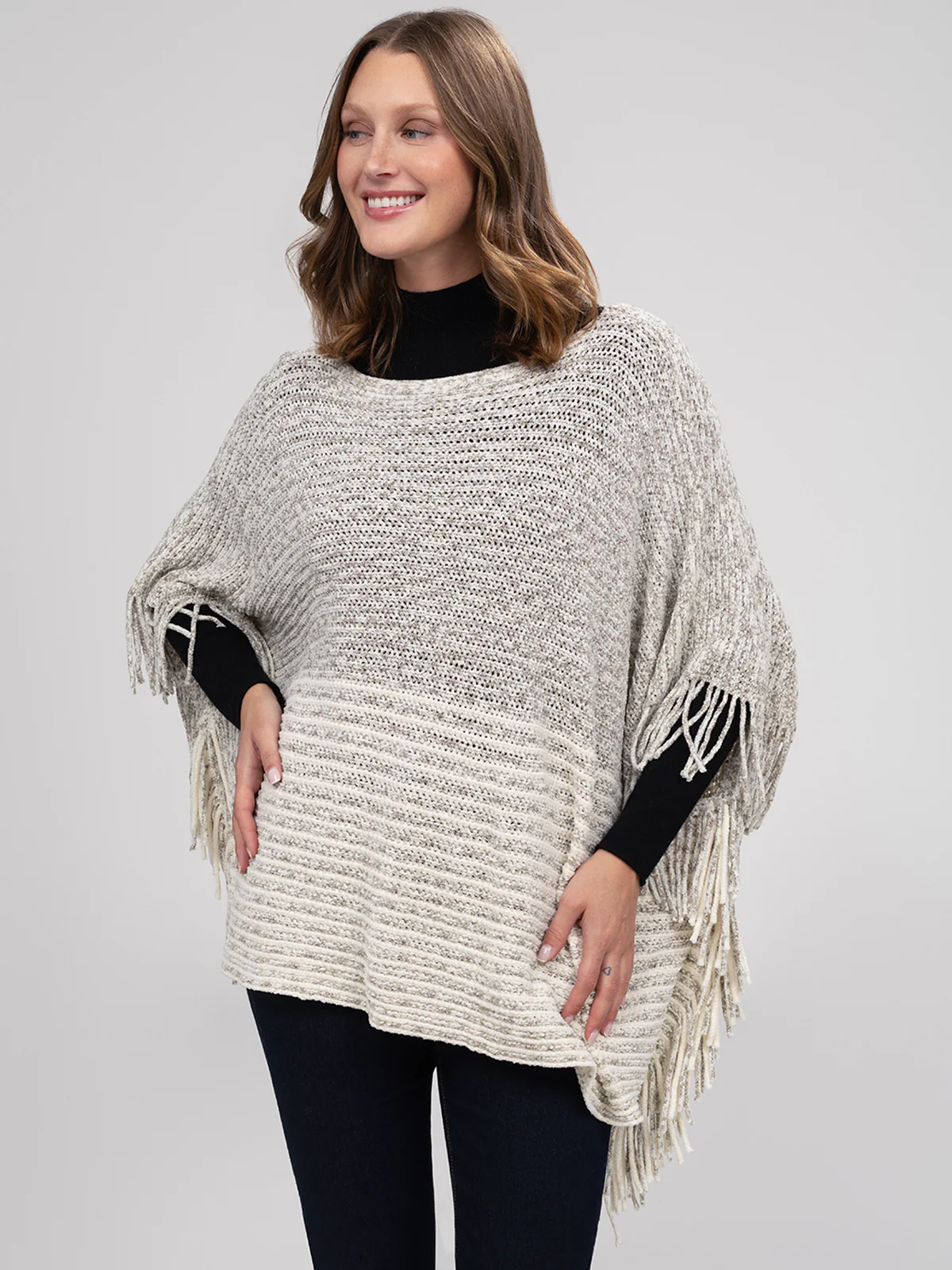 Poncho en tricot - Image 3