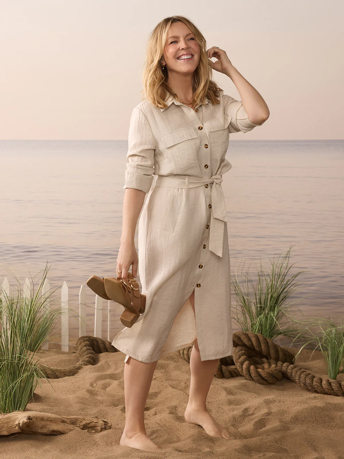 Robe droite mi-mollet