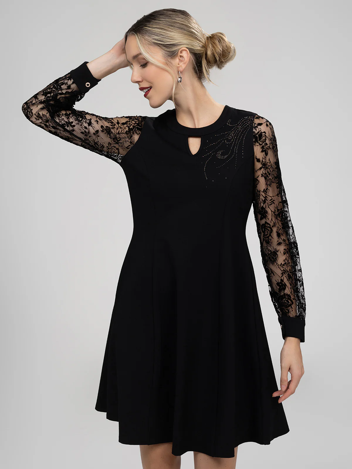 Robe midi évasée en tricot - Image 2