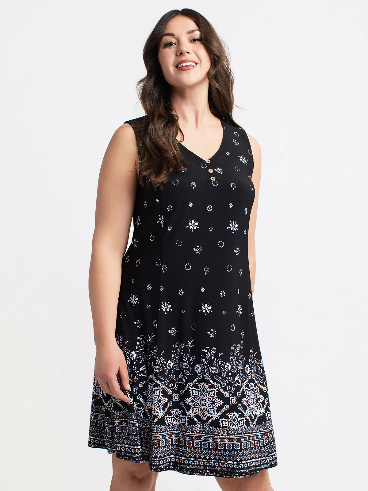 Robe midi évasée en tricot