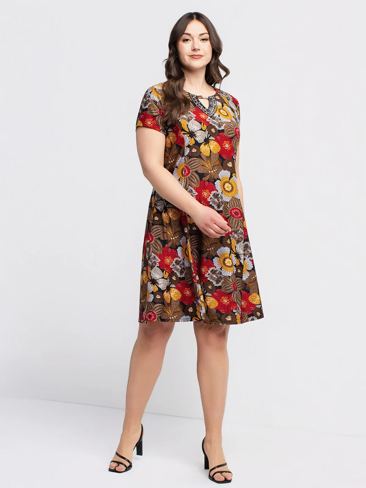 Robe midi évasée en tricot - Image 6