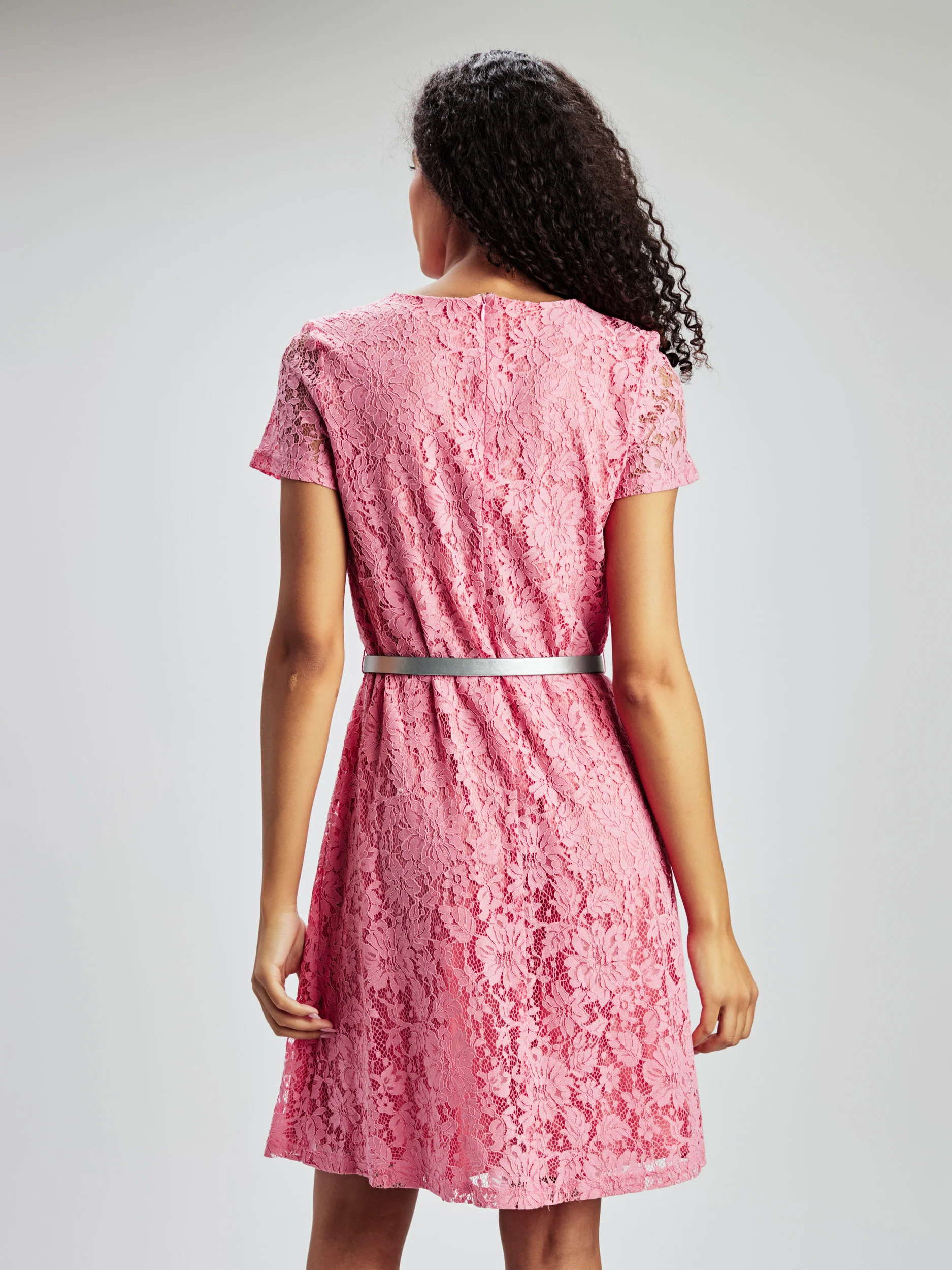 Robe midi ligne A en tricot - Image 3
