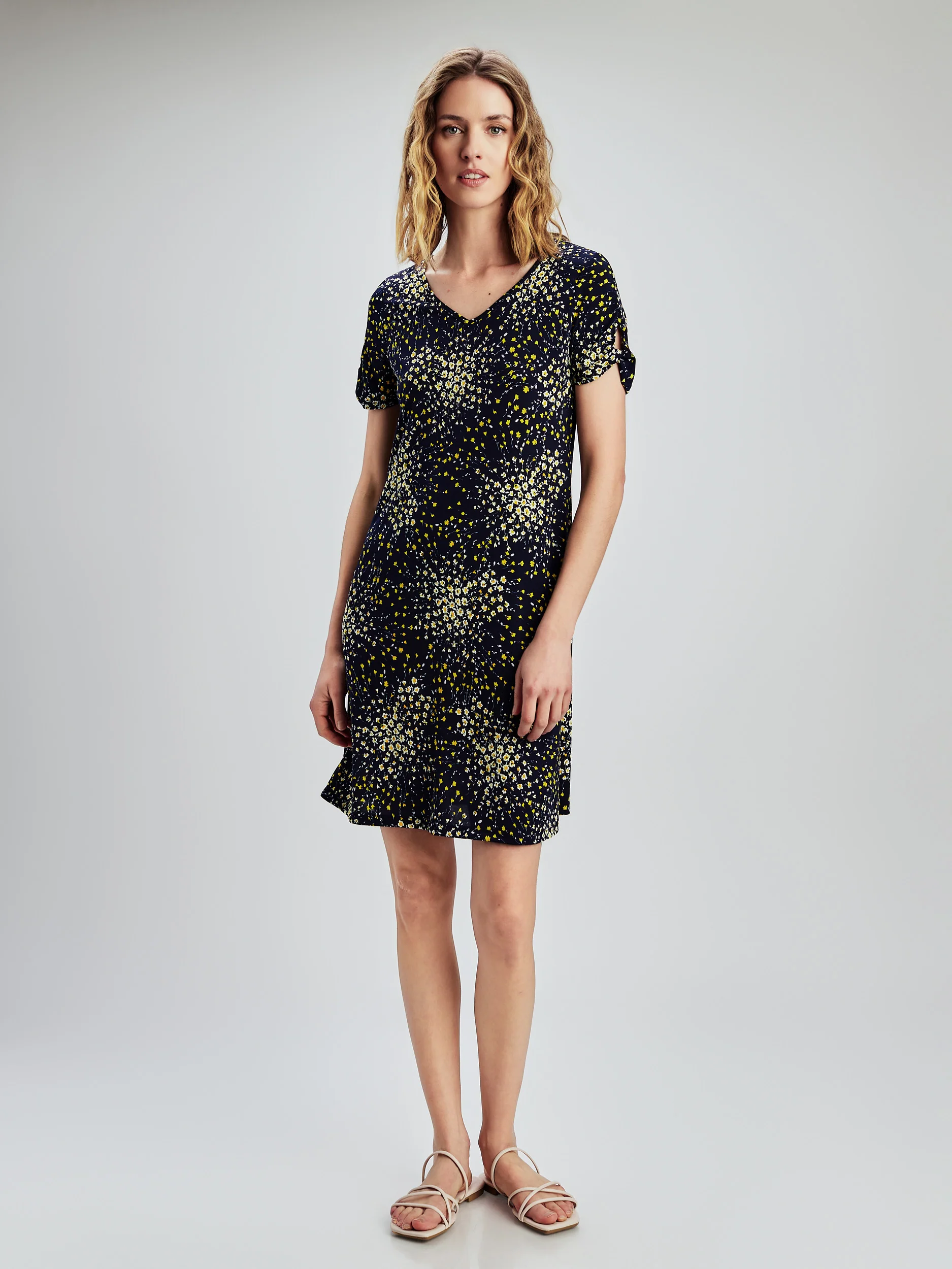 Robe midi ligne A en tricot