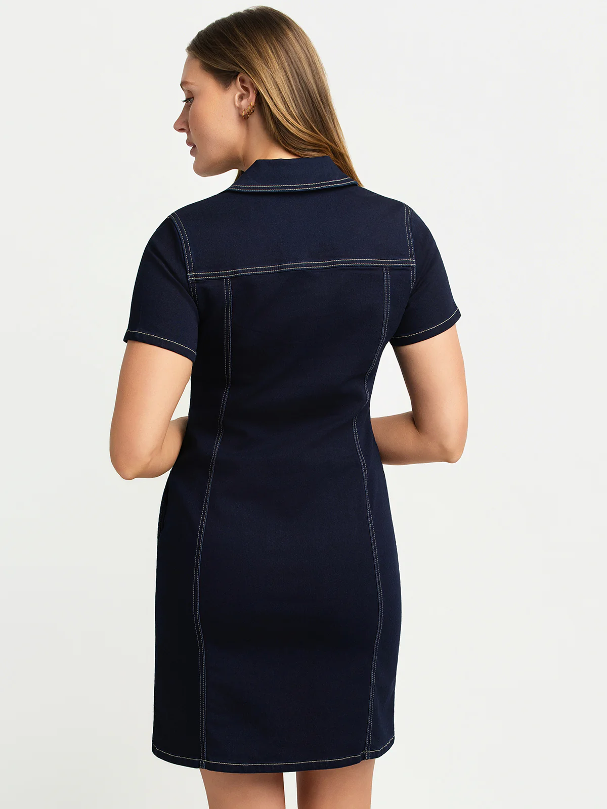 Robe midi ligne A en tricot - Image 4