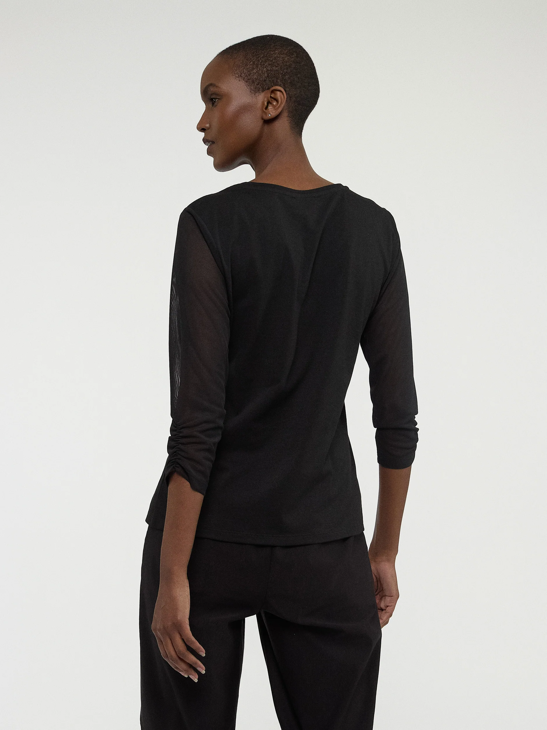 T-shirt ajusté à manches 3/4 - Image 3